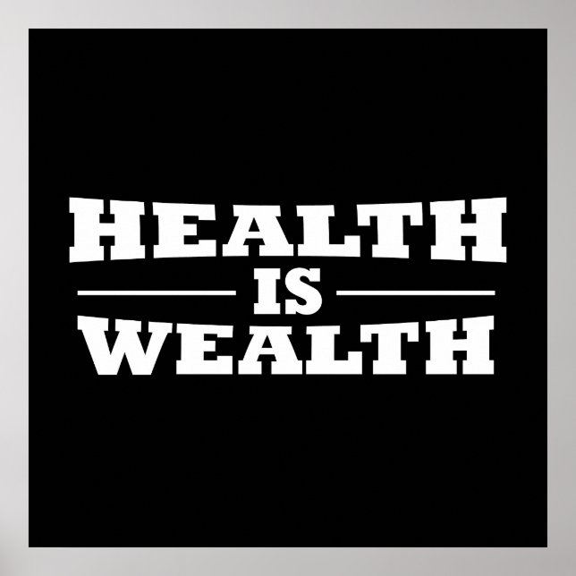 Affiche la santé est la richesse (Devant)
