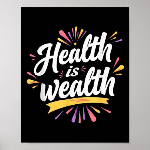 Affiche La Santé Est La Richesse _ Conception Des Devis Mo