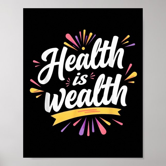 Affiche La Santé Est La Richesse _ Conception Des Devis Mo (Devant)