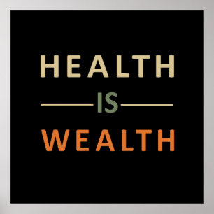 Affiche la santé est une richesse