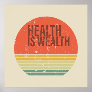 Affiche La santé est une richesse vintage