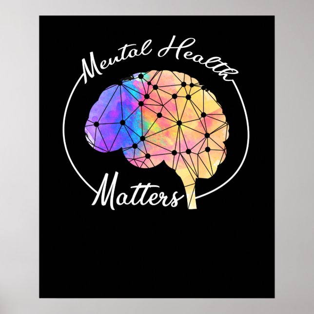 Affiche La santé mentale est importante Cerveau drôle Mult (Devant)