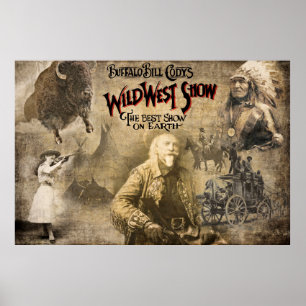 AFFICHE LA SAUVAGE À L'OUEST DE BUFFALO BILL CODY