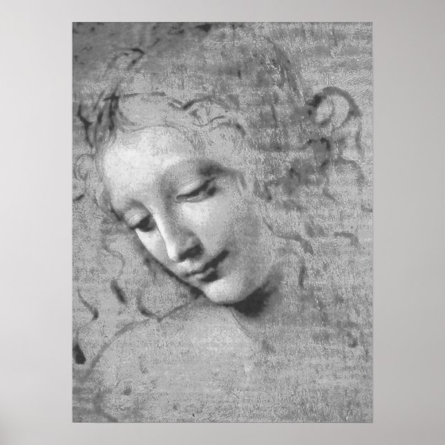 Affiche La Scapigliata par Leonardo da Vinci (Devant)