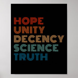 Affiche La science de la décence de l'unité