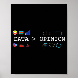 Affiche La science des données et les statistiques Les don