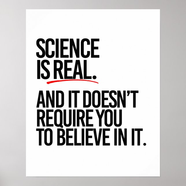 AFFICHE LA SCIENCE EST RÉELLE (Devant)