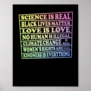Affiche La science est réelle - Vies noires - L'amour est