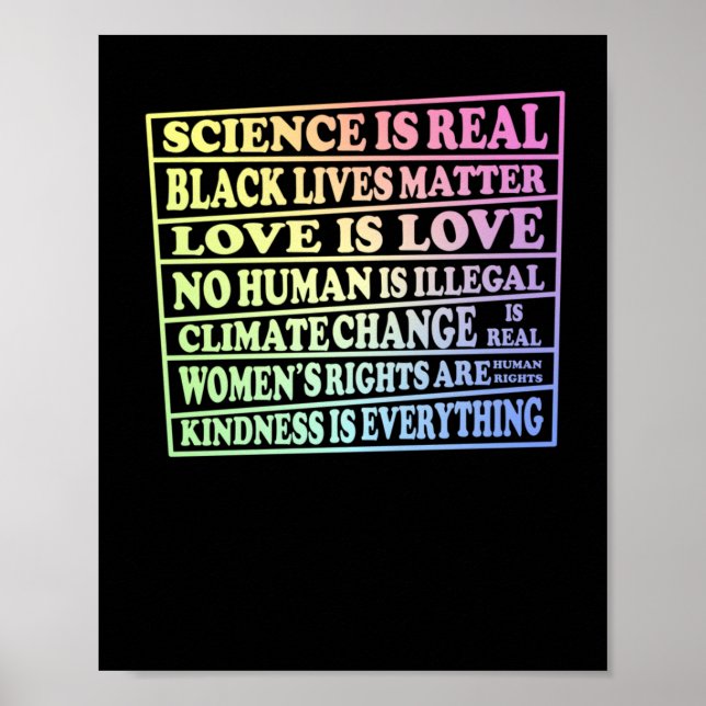 Affiche La science est réelle - Vies noires - L'amour est  (Devant)