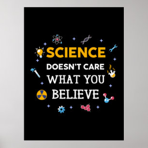 Affiche La Science Ne Se Soucie Pas De Ce Que Vous Croyez