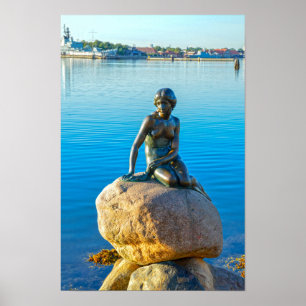 Affiche La sculpture de la Petite Sirène, Copenhague, Dane