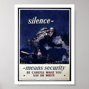 Affiche La sécurité de Menans de silence fasse attention