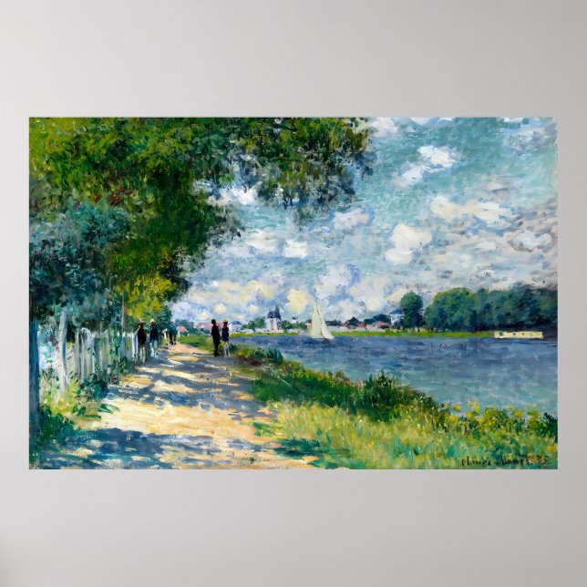 Affiche LA SEINE A ARGENTEUIL-Claude Monet (Devant)