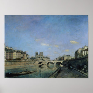 Affiche La Seine et Notre Dame à Paris, 1864