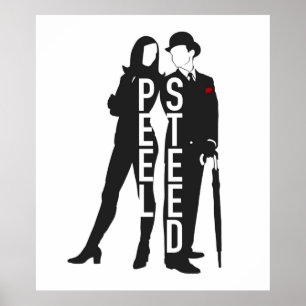 Affiche La série télévisée Avengers noir