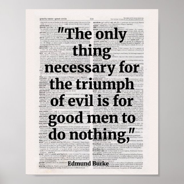 Affiche La seule chose nécessaire au triomphe du mal (Devant)