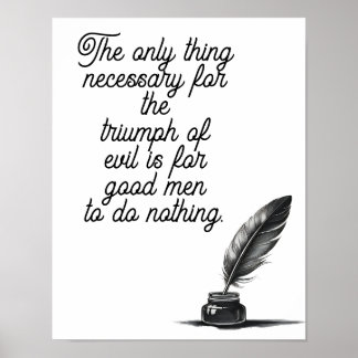 Affiche La seule chose nécessaire au triomphe du mal