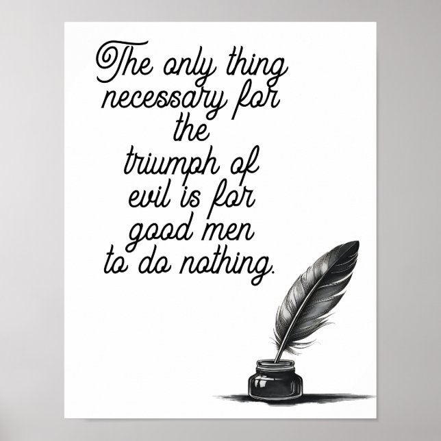 Affiche La seule chose nécessaire au triomphe du mal (Devant)