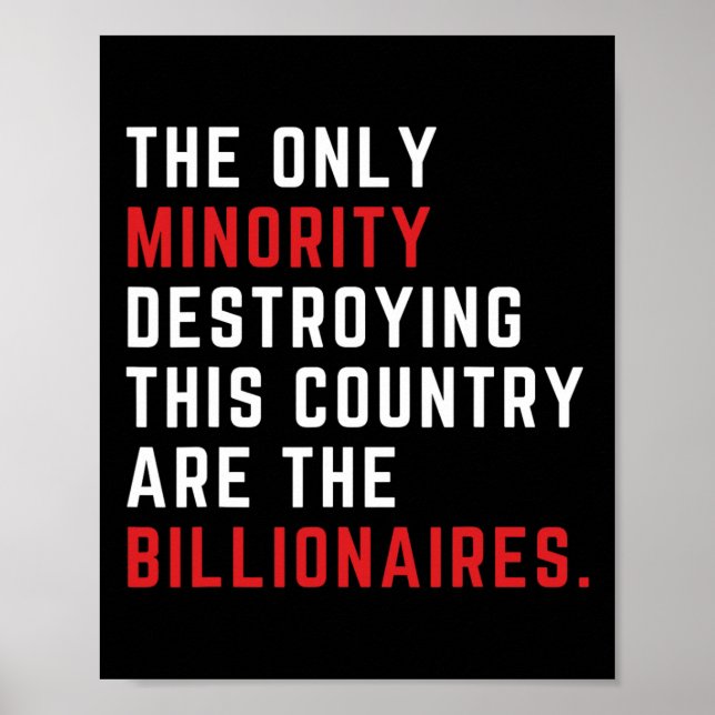 Affiche La Seule Minorité À Détruire Ce Pays Est Le Projet (Devant)