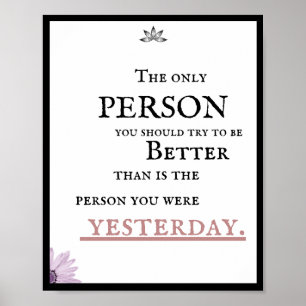 Affiche La seule personne qu'il faut essayer d'être meille