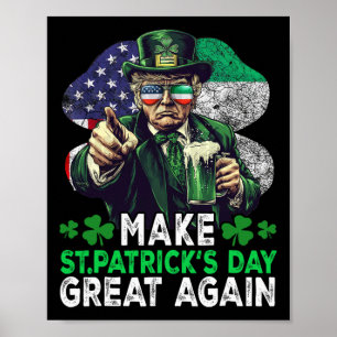 Affiche La Shamrock de la bière Trump rend la Saint-Patric