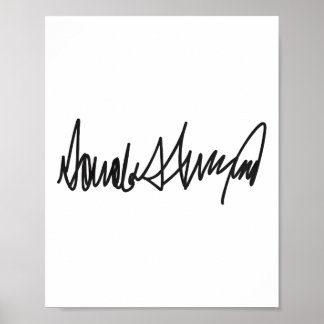 Affiche La signature Donald John Trump
