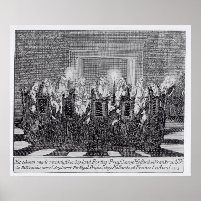 Affiche La signature du traité d'Utrecht (Devant)