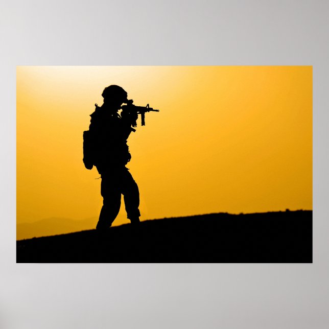 Affiche La silhouette du soldat (Devant)