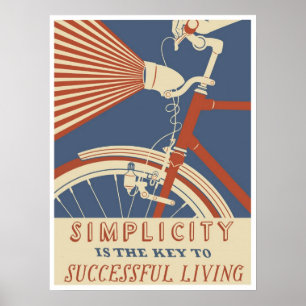 Affiche La simplicité est la clé à la vie réussie,