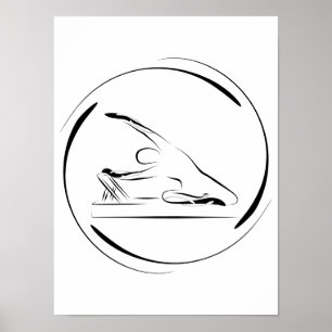 Affiche La sirène de Pilates pose sur le réformateur