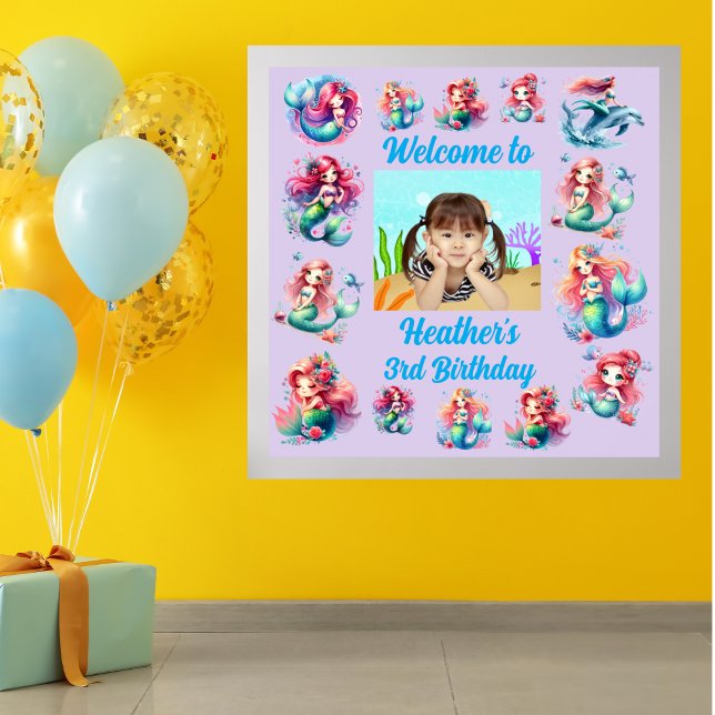 Affiche La sirène magique sous le parti Anniversaire de en (Créateur téléchargé)