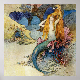 Affiche « La Sirène » par Warwick Goble
