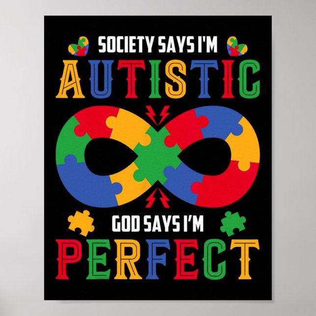 Affiche La Société De sensibilisation sur l'autisme Dit Qu (Devant)