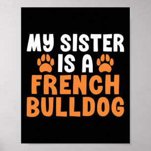Affiche La Soeur Est Une Soeur Française De Chien À Balle