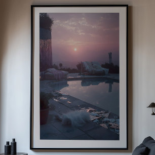 Affiche La soirée après la fête : un coucher de soleil han