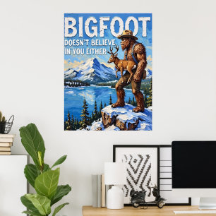 Affiche La solitude de l'hiver : la position de Bigfoot