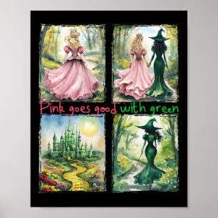 Affiche La Sorcière Rose Va Bien Avec La Sorcière Hallowee