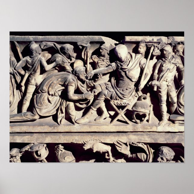 Affiche La soumission d'un barbare à un romain (Devant)