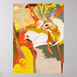 Affiche La Source du mal - Art Nouveau Femme Fatale