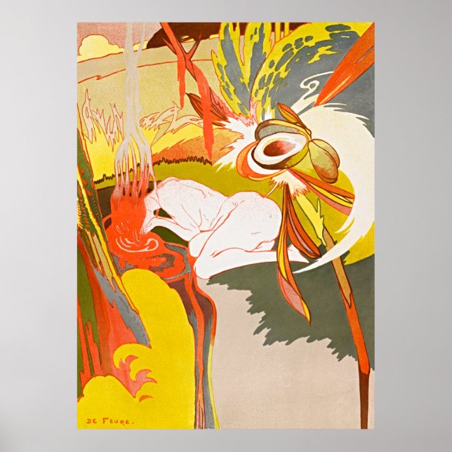 Affiche La Source du mal - Art Nouveau Femme Fatale (Devant)