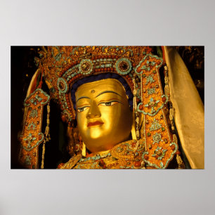 Affiche La statue de Bouddha Jowo dorée, temple de Jokhang