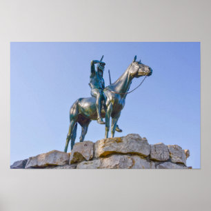 Affiche La statue du Scout vue de face, Kansas City, Misso