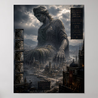 Affiche La Statue Qui Bouge D'Un Pouce Par An