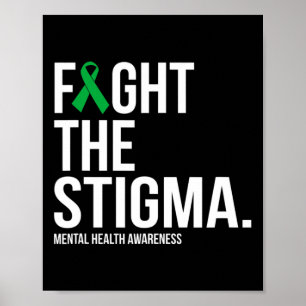 Affiche La Stigma Green Ribbon santé mentale