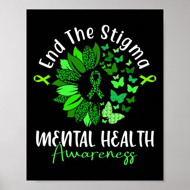 Affiche La Stigma Sensibilisation à la santé mentale Ruban (Devant)