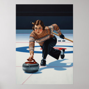 AFFICHE LA STRATÈGE DU CURLING