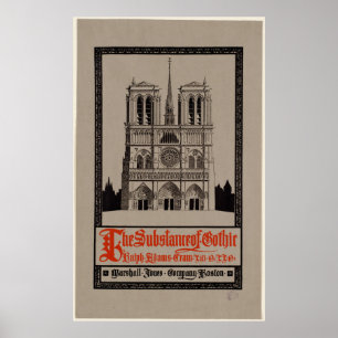 Affiche La substance de la cathédrale architecturale goth
