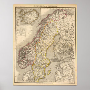 Affiche La Suède et la Norvège 5