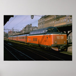 Affiche La Suède, trainset va-et-vient diesel de SJ