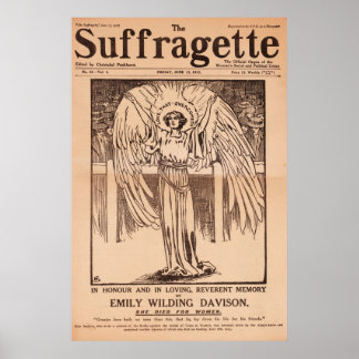 Affiche La Suffragette, Emily Davison, Vintage